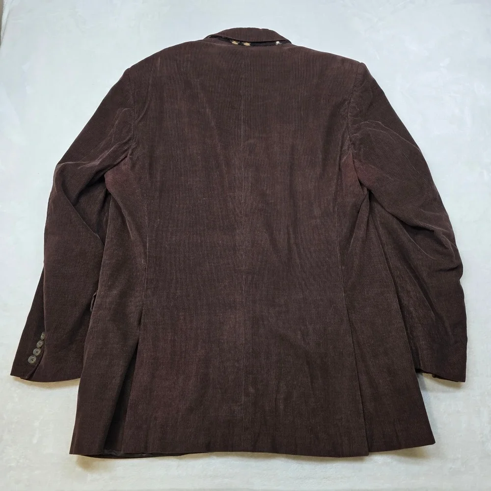 Burberry London Corduroy‎ Sport Coat Mens 44L 44 Brown Bespoke Cotton Cashmere